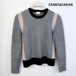 Candy & Caviar 100% Cashmere Unisex Colorblock Sweater